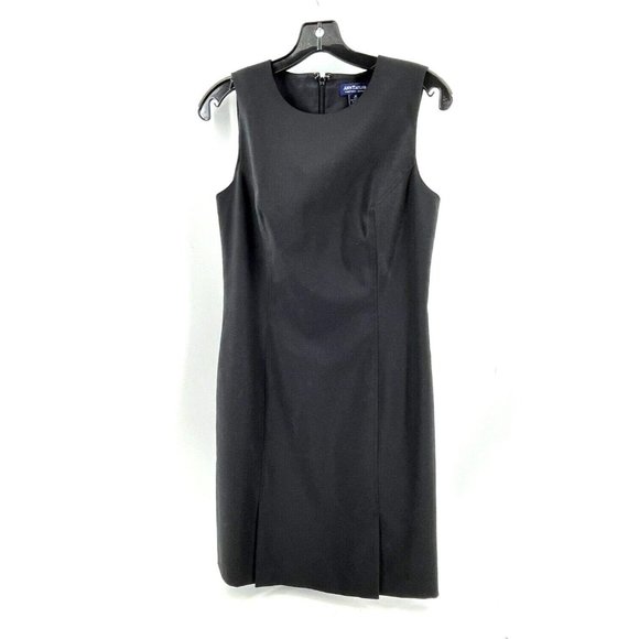 Ann Taylor Women's Black Sleeveless Wool Blend A Line Career Dress Size 8P - Picture 1 of 16